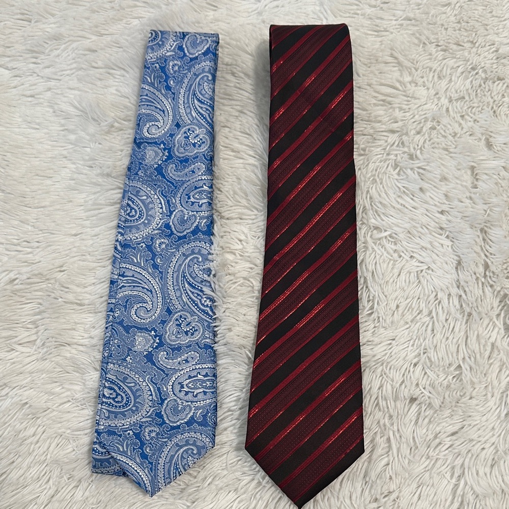 🍒 Bundle of 2 Barry Wang Silk Ties